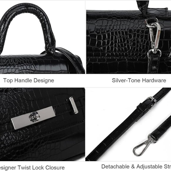 Small Cute Crossbody Purse for Women with Top Handle Designer Mini Tote Bag for - Picture 4 of 9